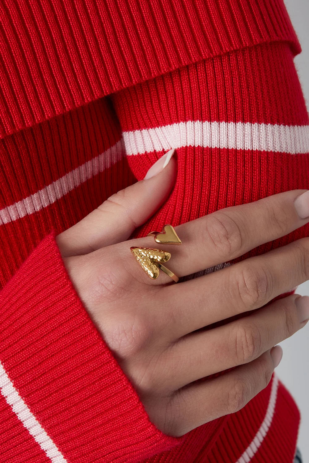 Dual Effect Ring Goud | Stainless Steel