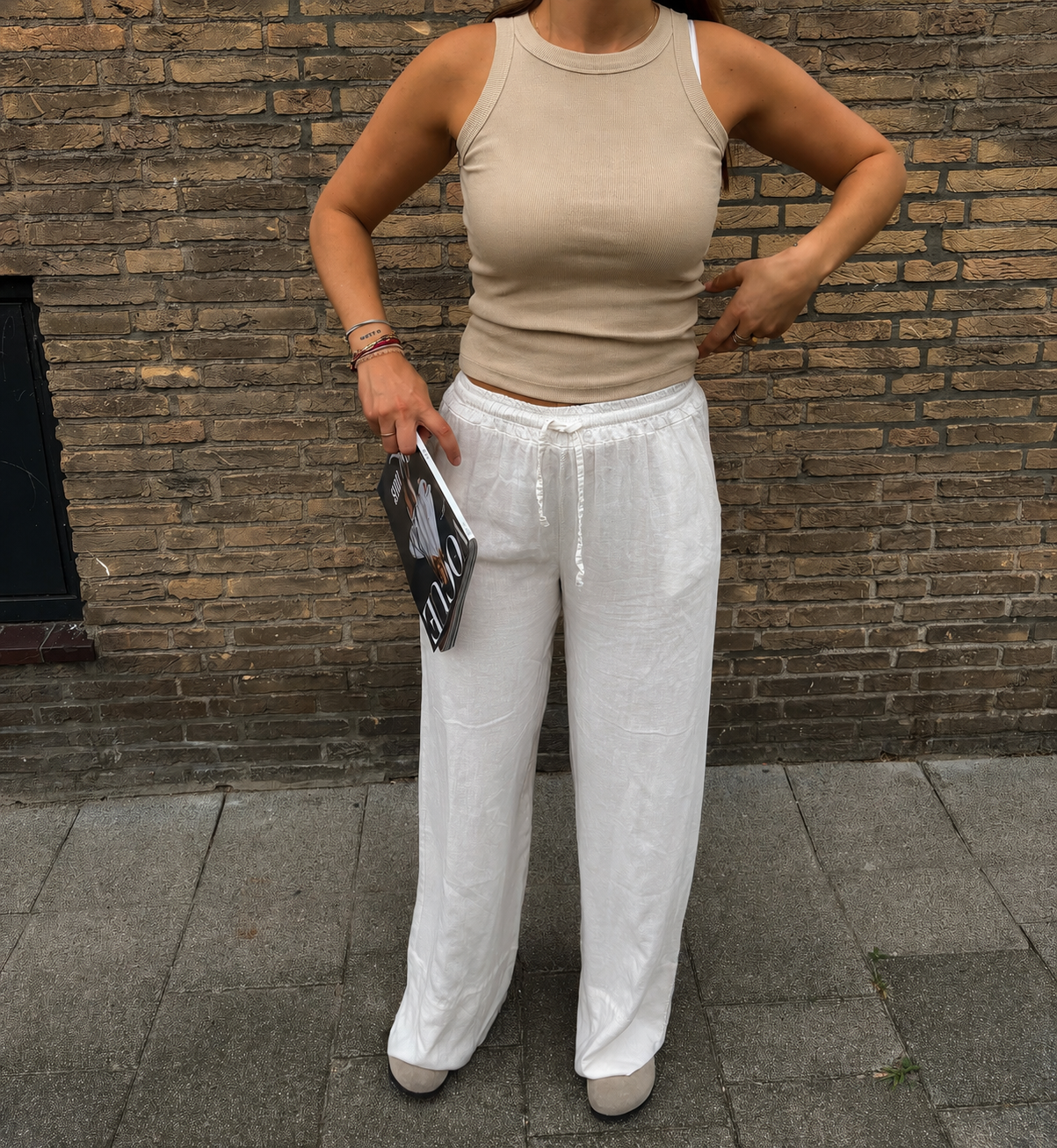 Viv Rib Top | Beige