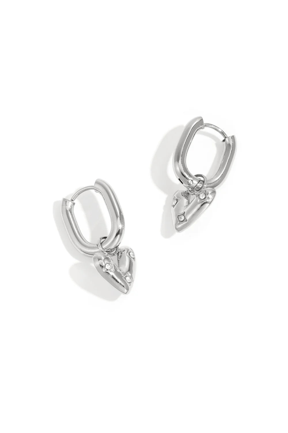 Oorbellen Hart Zilver | Stainless Steel
