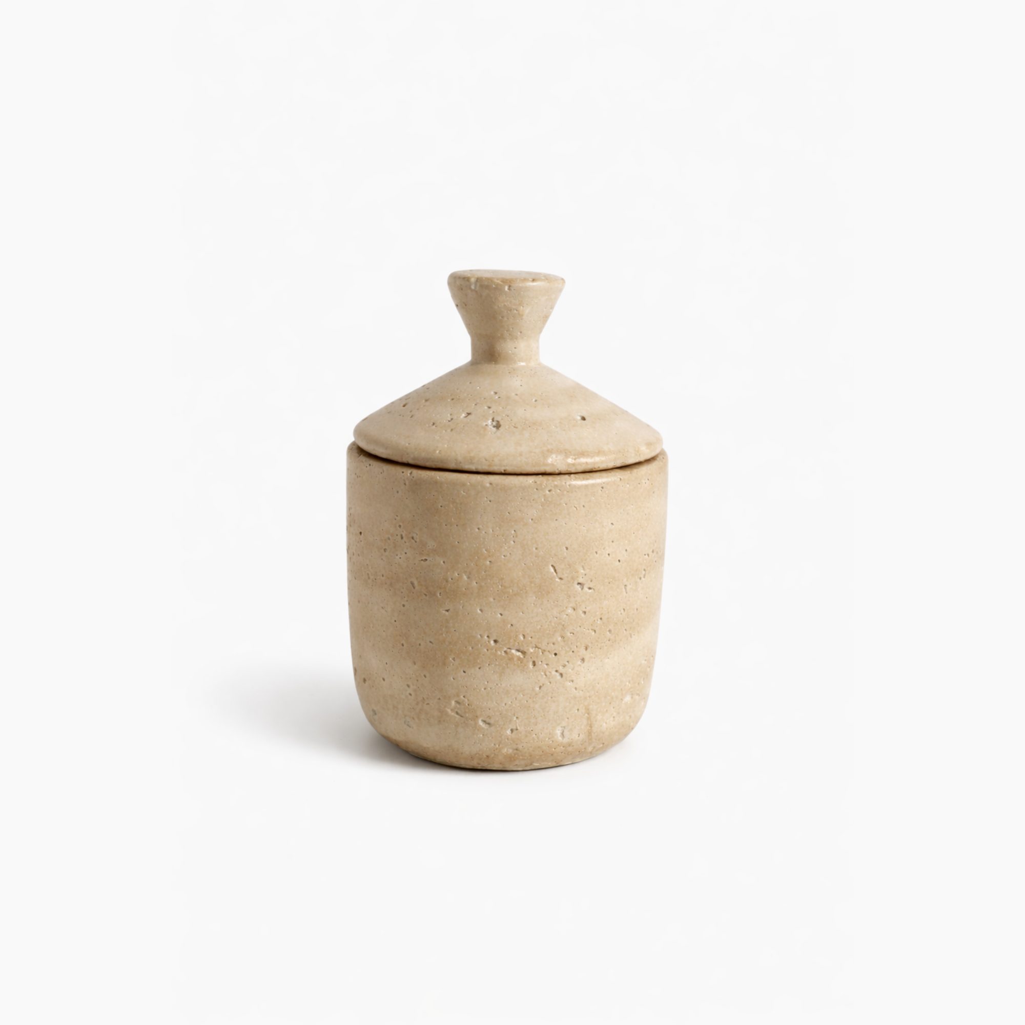 Keramieken Opbergpot met Deksel | Naturel Beige