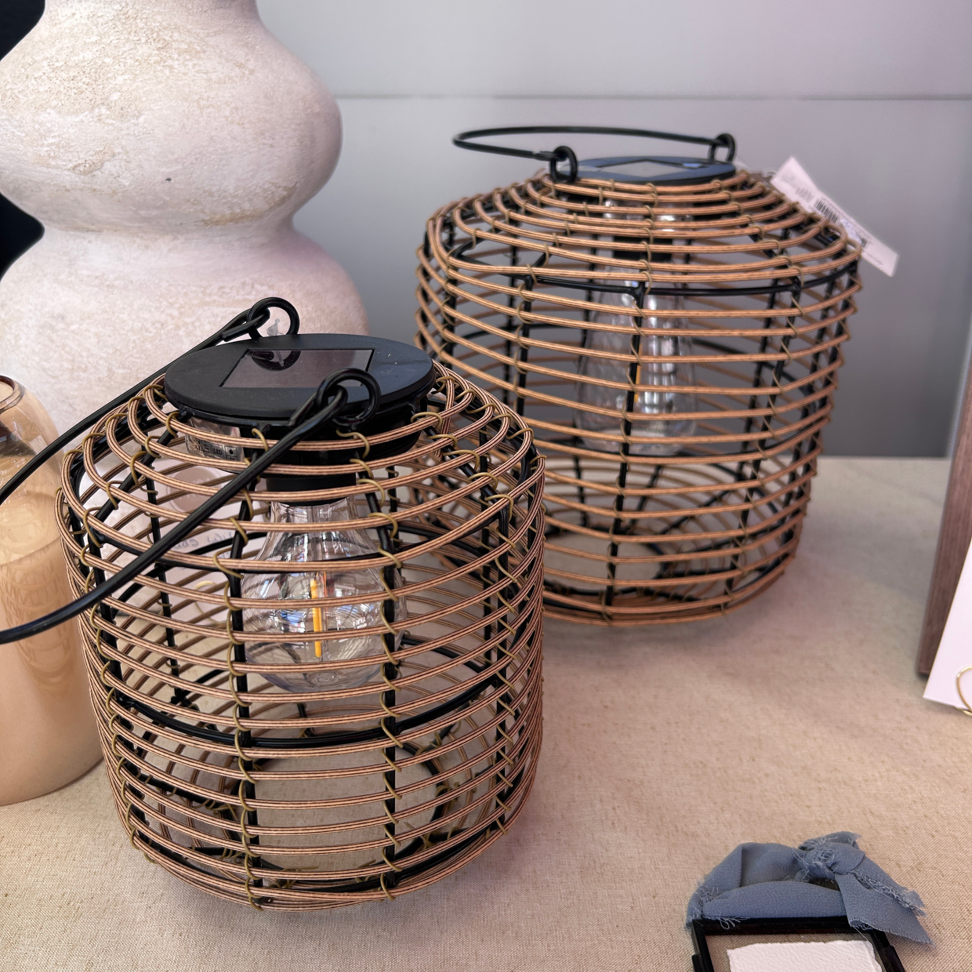 Solar Led Lamp Rond | Bruin