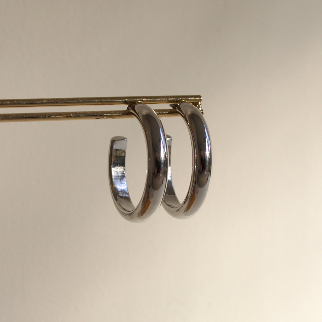 Oorbellen Hoops Silver | Stainless Steel