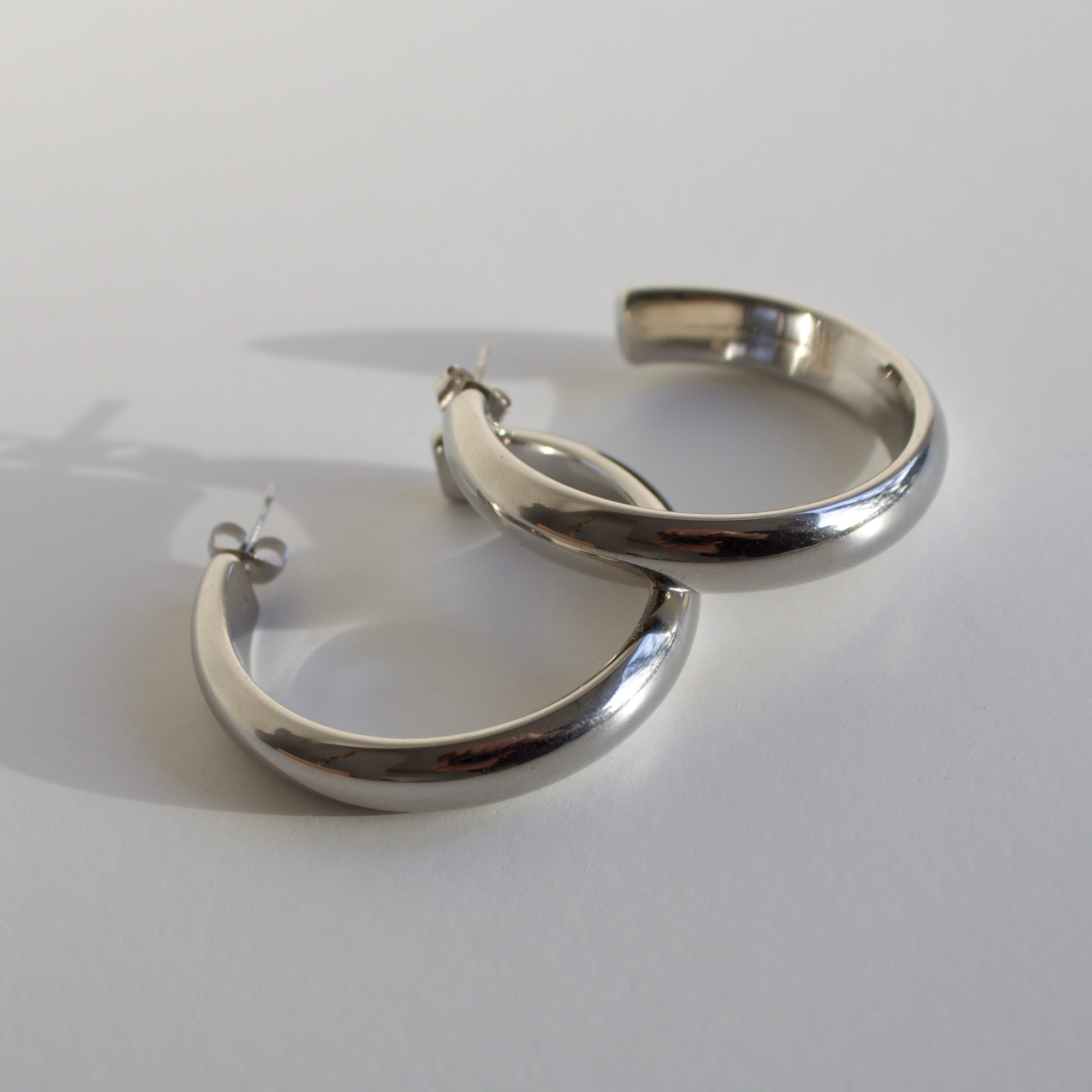 Oorbellen Hoops Silver | Stainless Steel