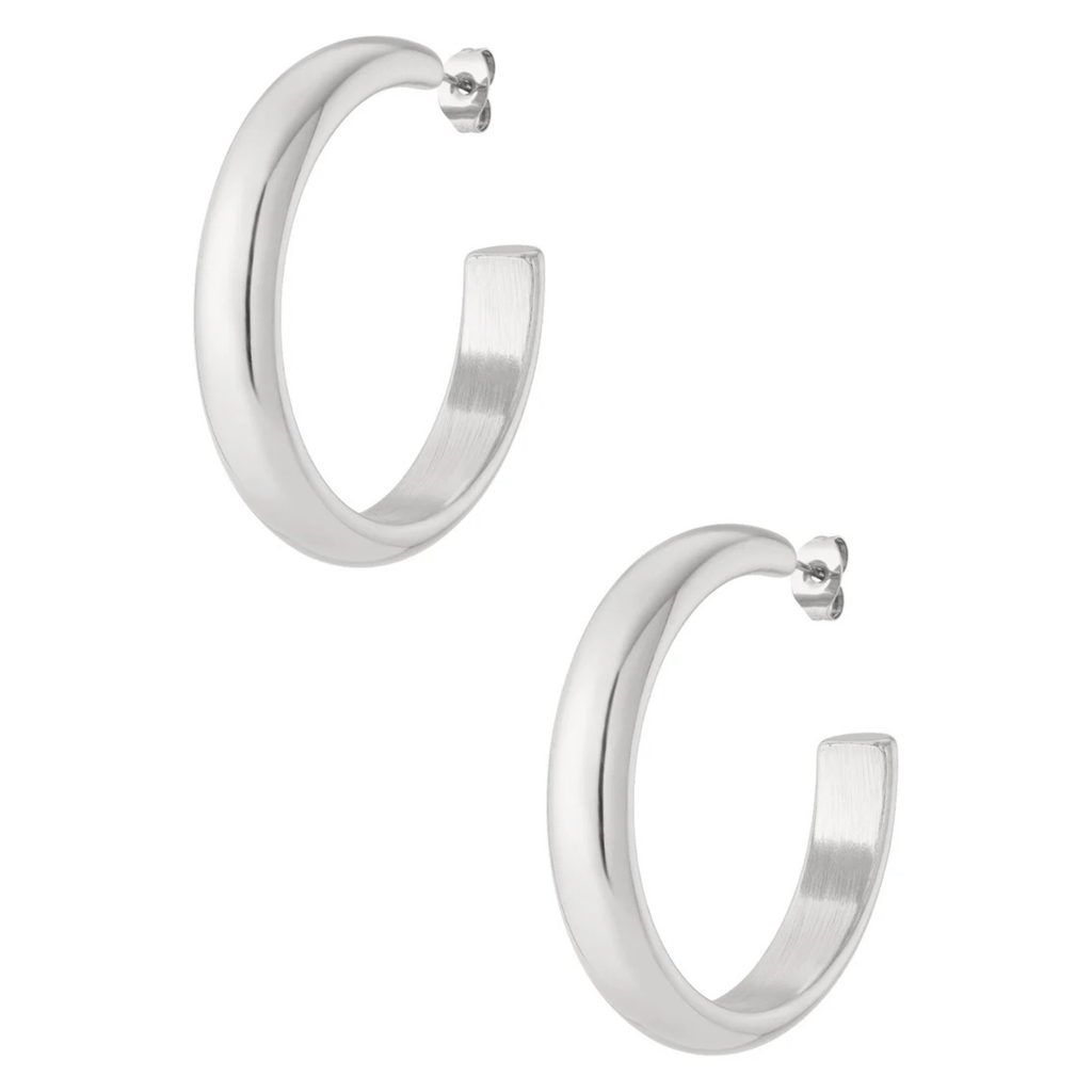 Oorbellen Hoops Silver | Stainless Steel