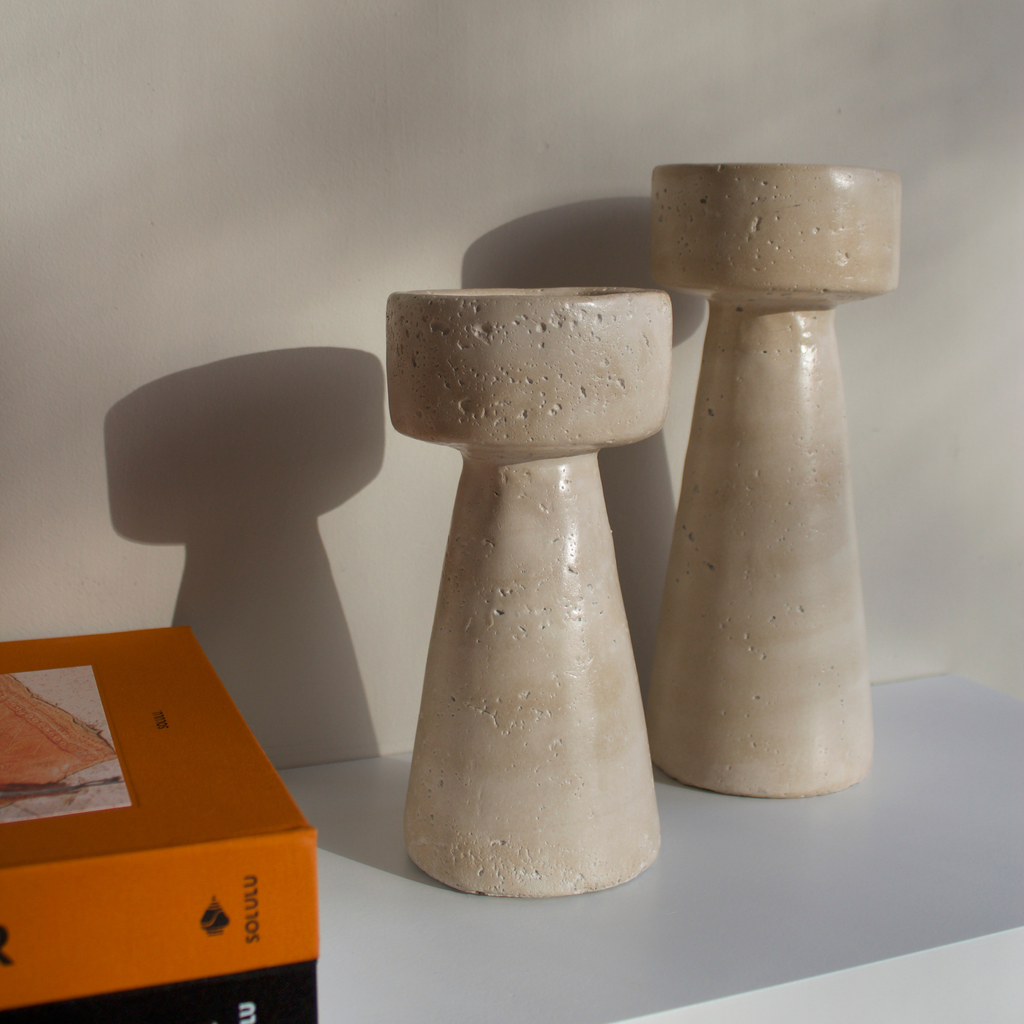 Kandelaar Orlina Beige | Cement