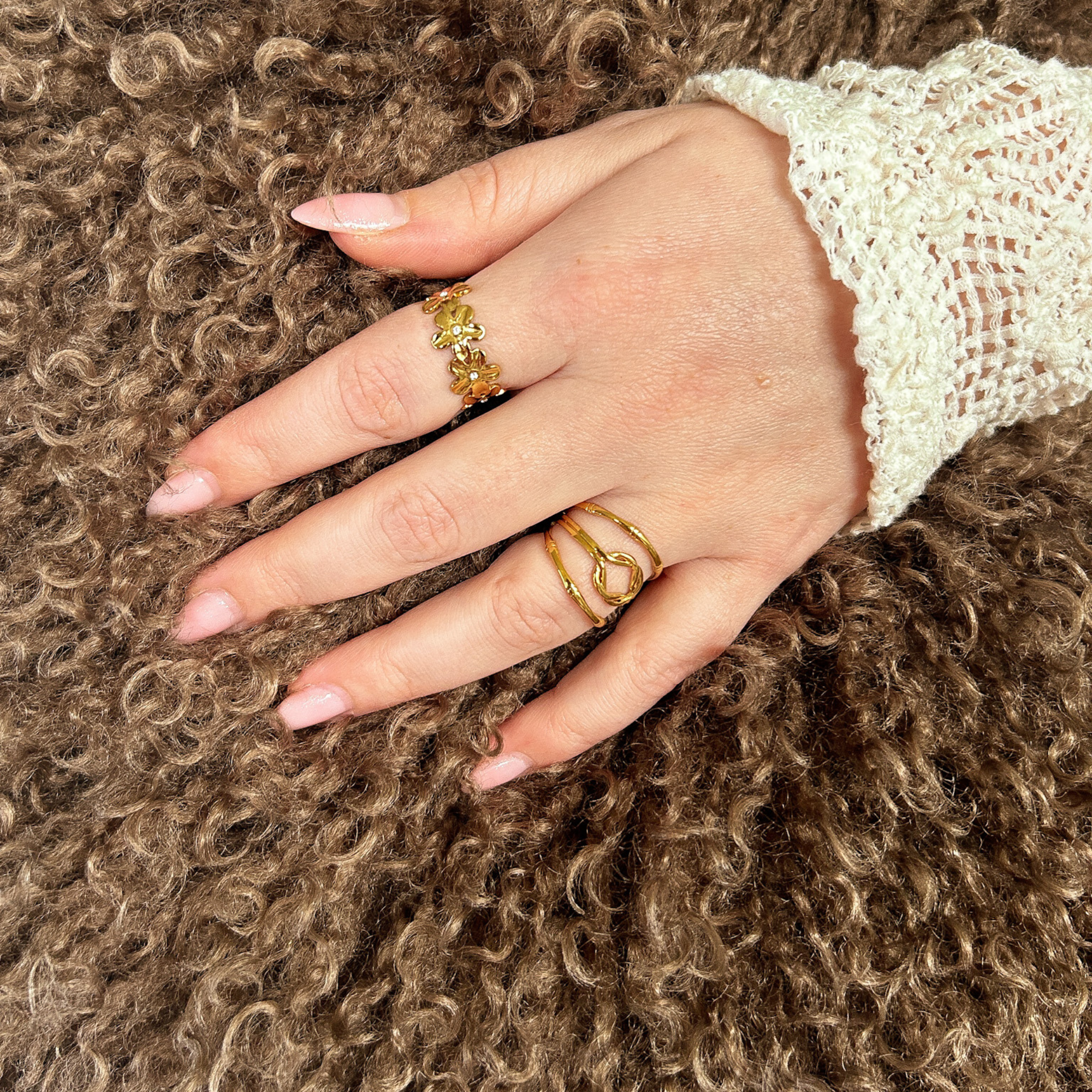 Ring Bloom Goud | Stainless Steel
