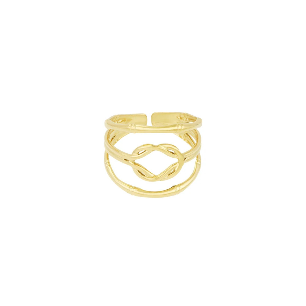 Ring Knoop Goud | Stainless Steel