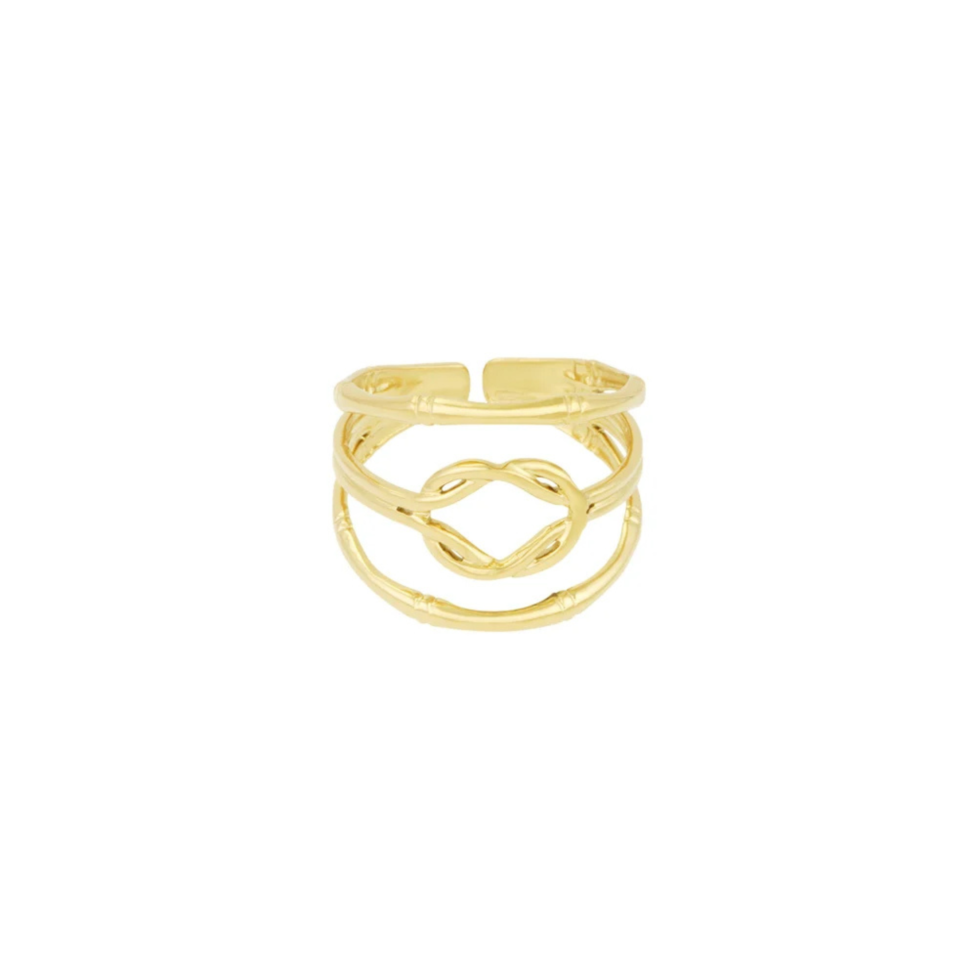 Ring Knoop Goud | Stainless Steel