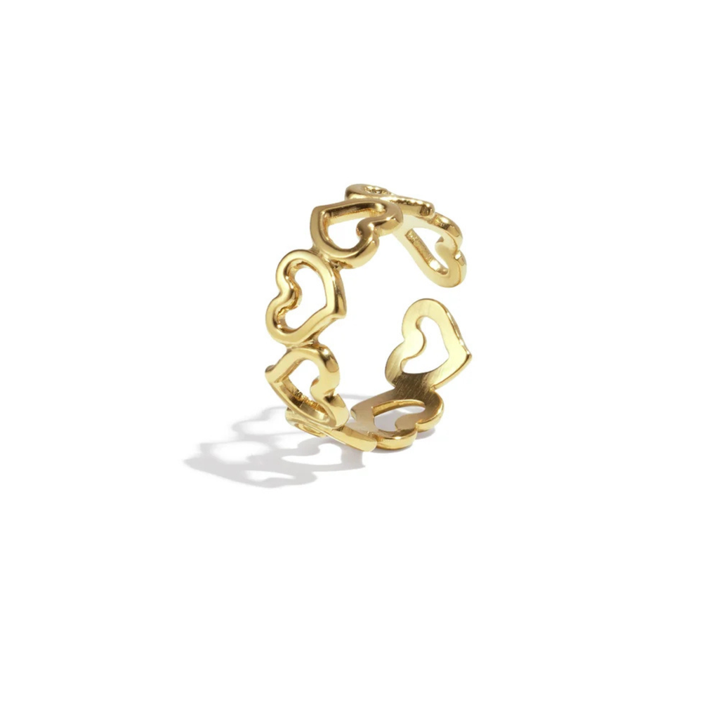 Ring Statement Hart Goud | Stainless Steel