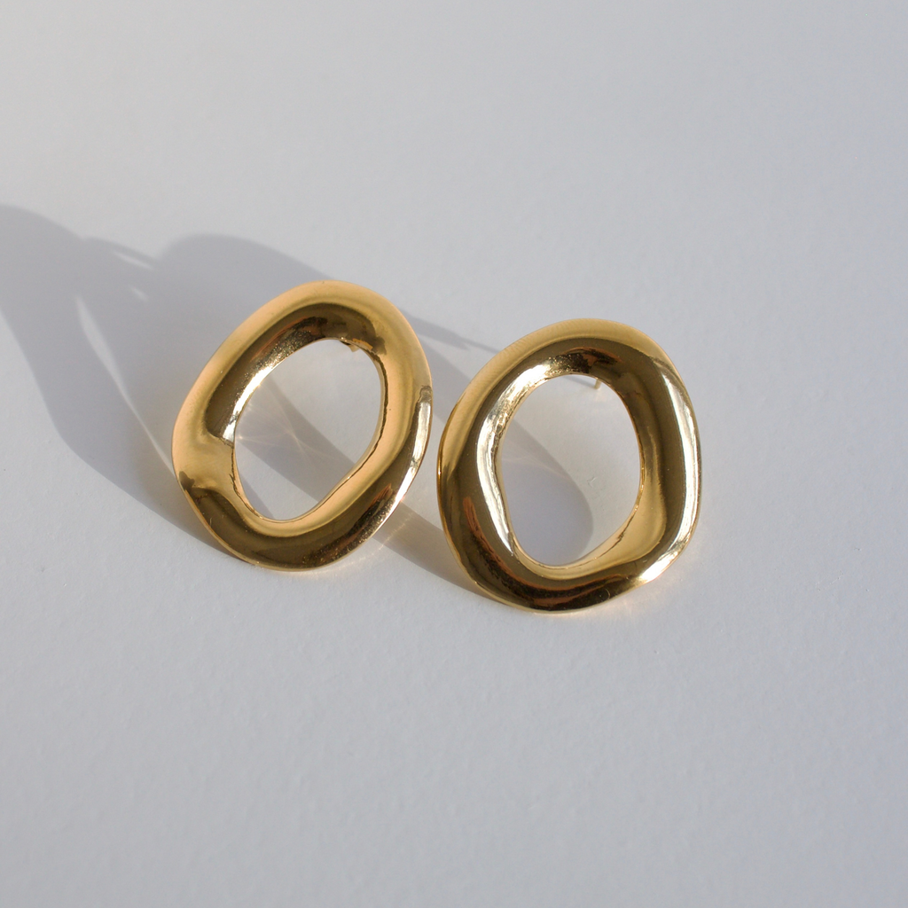 Oorbellen Oval Gold | Stainless Steel