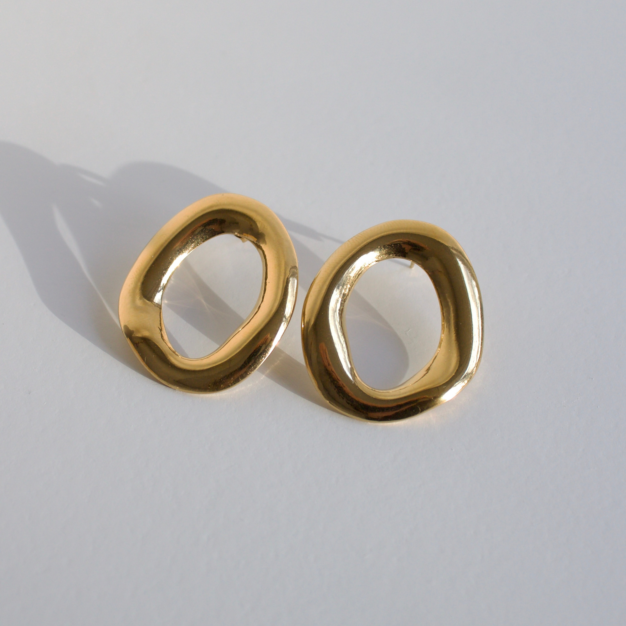 Oorbellen Oval Gold | Stainless Steel