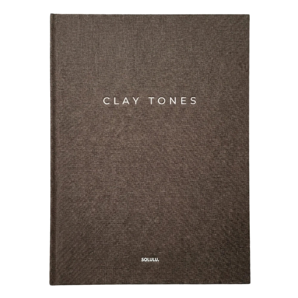 Bruin decoratief opbergboek Solulu Clay Tones met linnen uitstraling