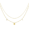 Dubbele Gouden Ketting Hart | Stainless Steel