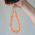 Telefoonkoord Kralen Deep Orange