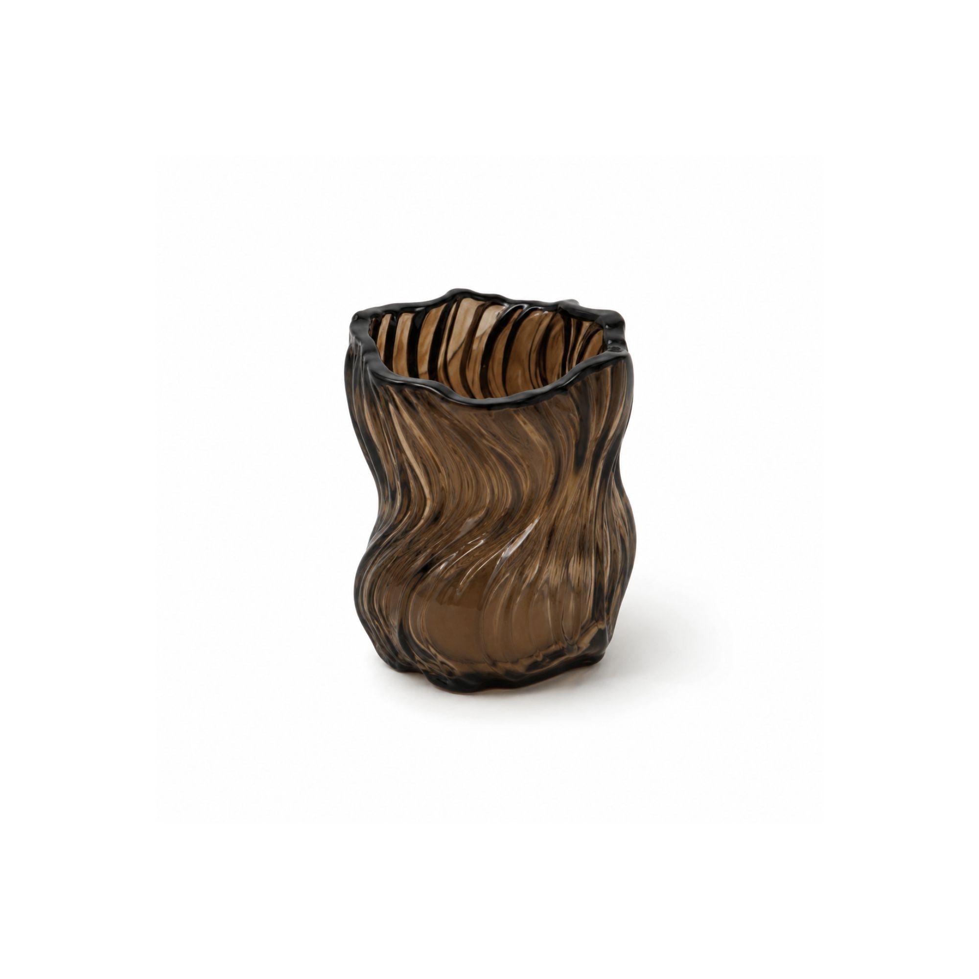 Glazen Waxinelichthouder | Bruin