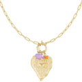 Statement Ketting met Hart Bedel Goud | Stainless Steel