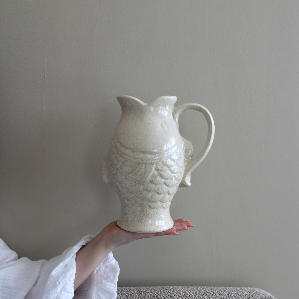 Karaf Keramiek Vis | Beige