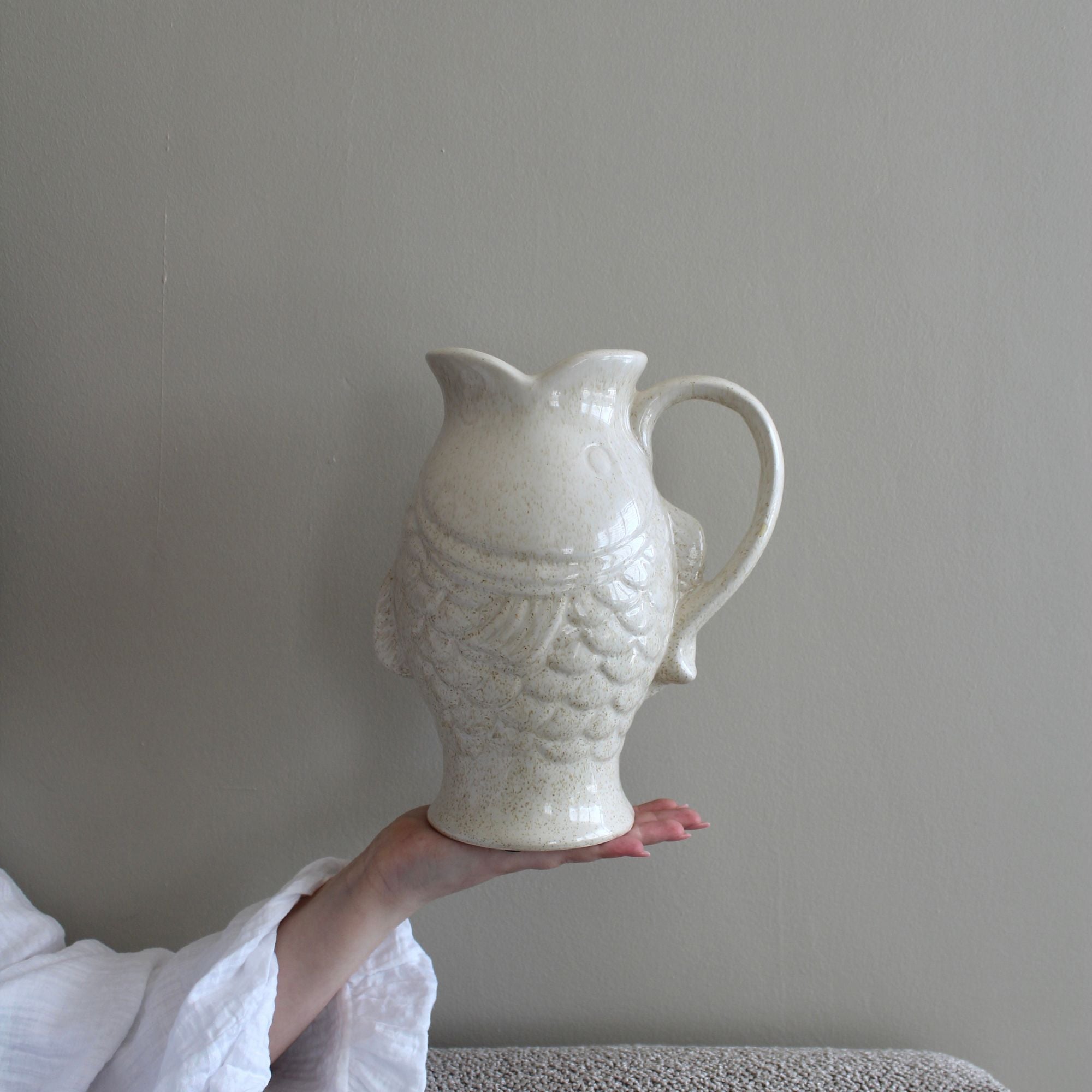 Karaf Keramiek Vis | Beige