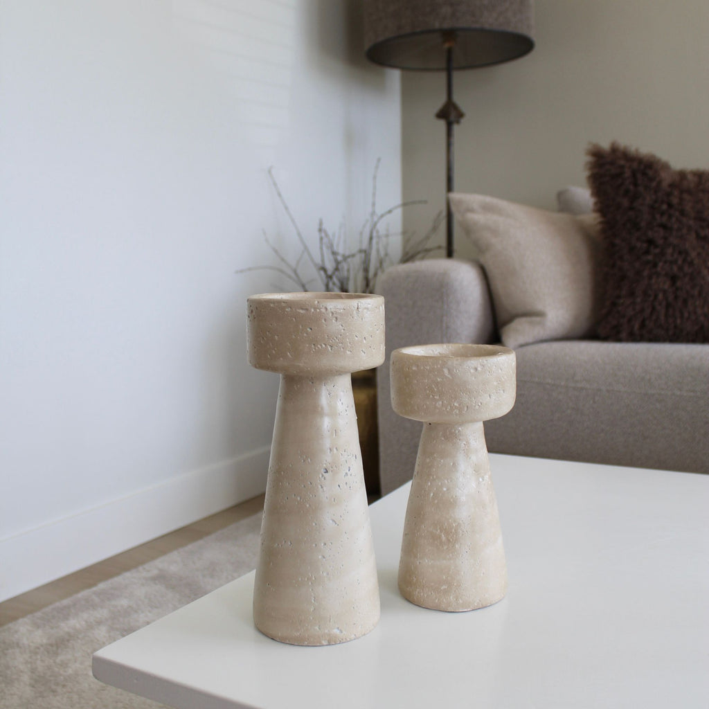 Kandelaar Orlina Beige | Cement