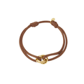 Verstelbare Armband Bruin | Goud Stainless Steel
