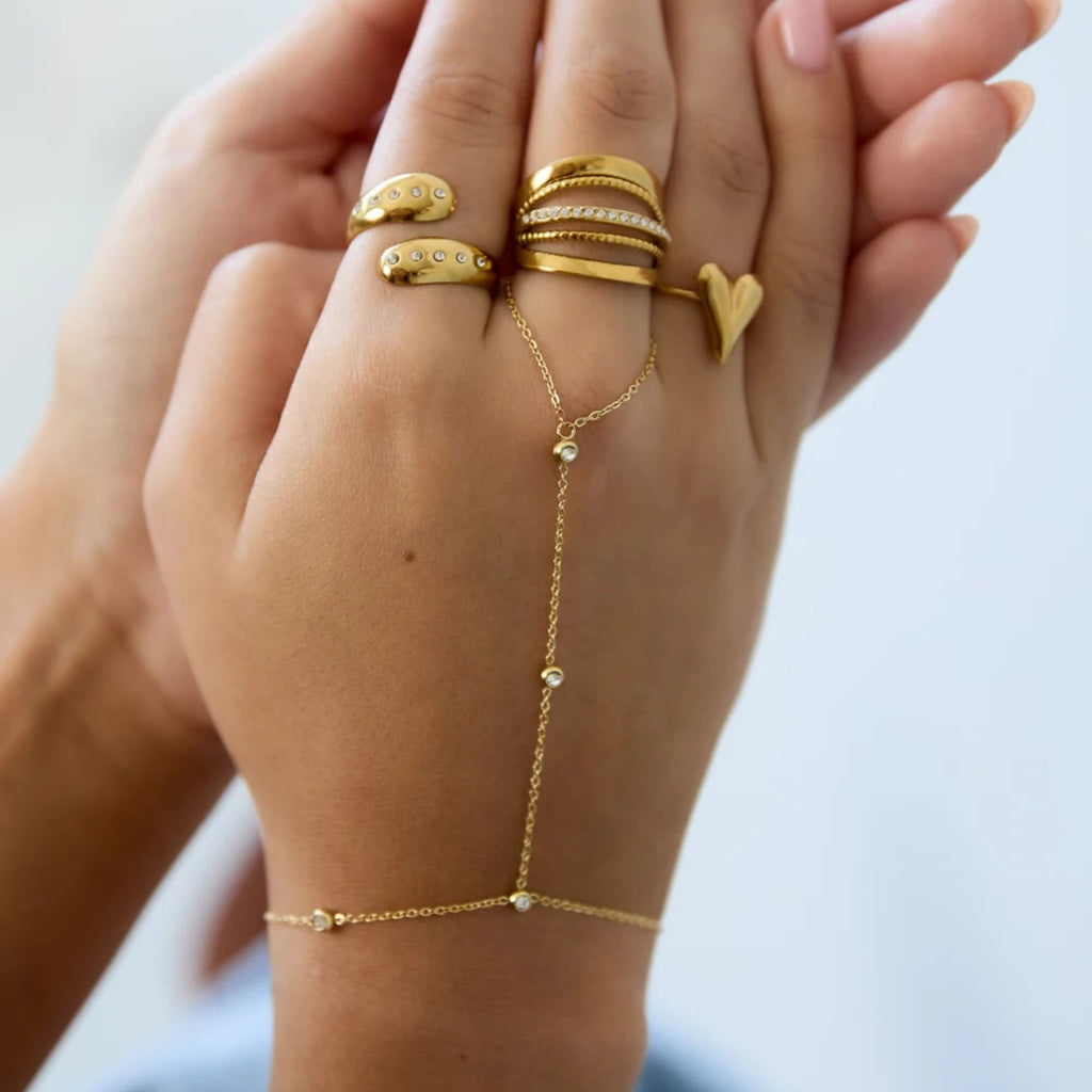 Handchain Goud | Stainless Steel
