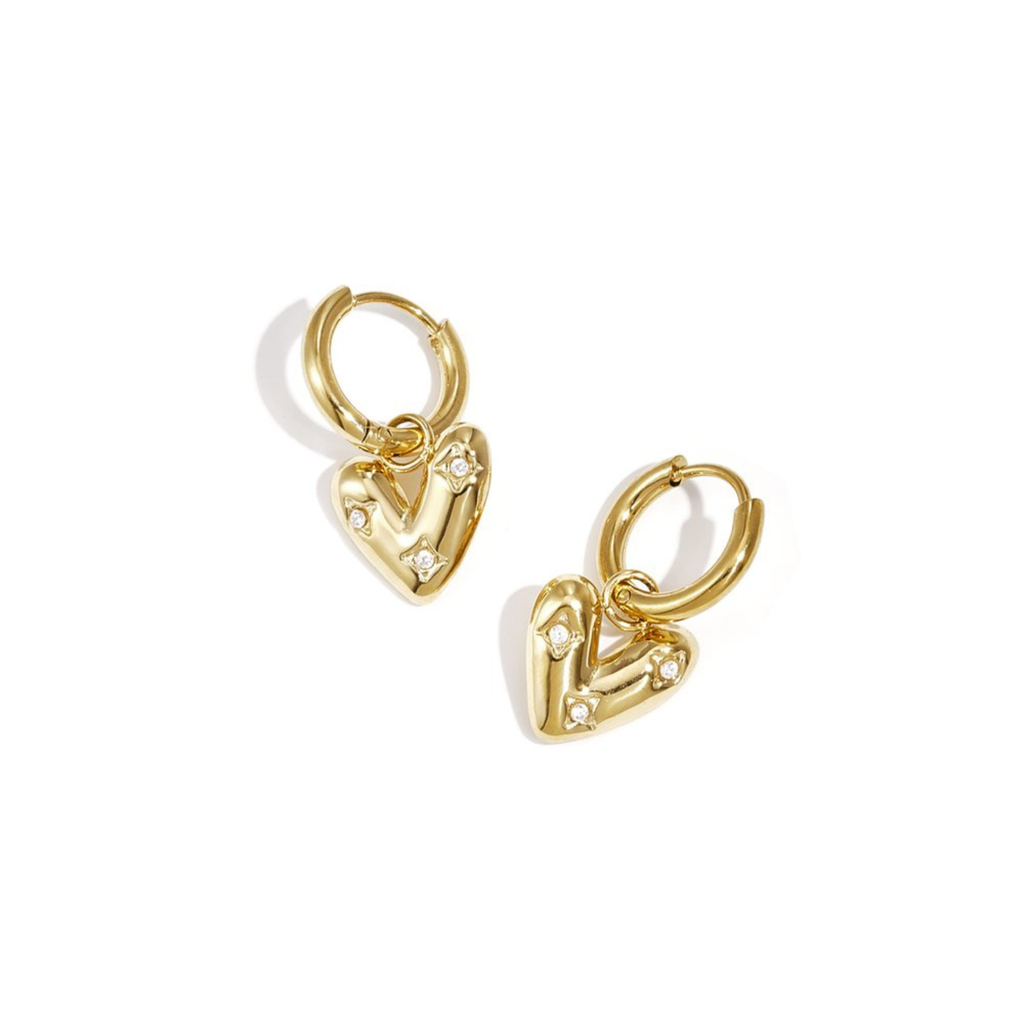 Oorbellen Hart Goud | Stainless Steel