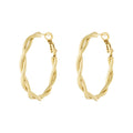 Oorbellen Twisted Hoop | Stainless Steel