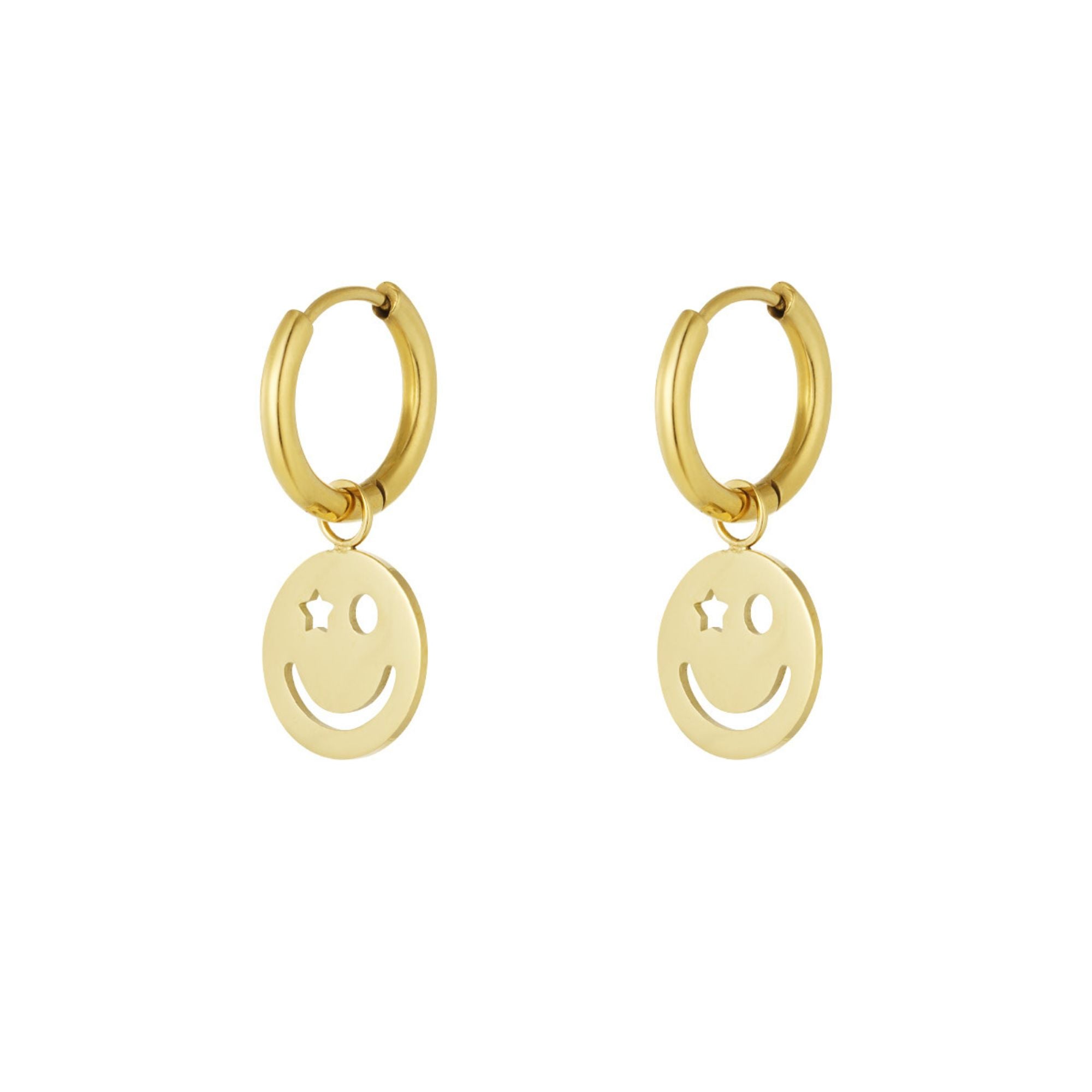 Oorbellen Be Happy Smiley | Stainless Steel