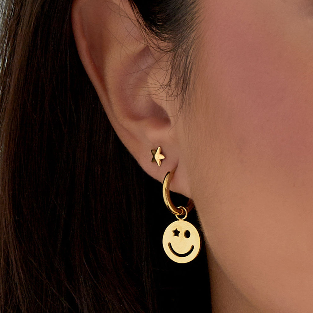 Oorbellen Be Happy Smiley | Stainless Steel