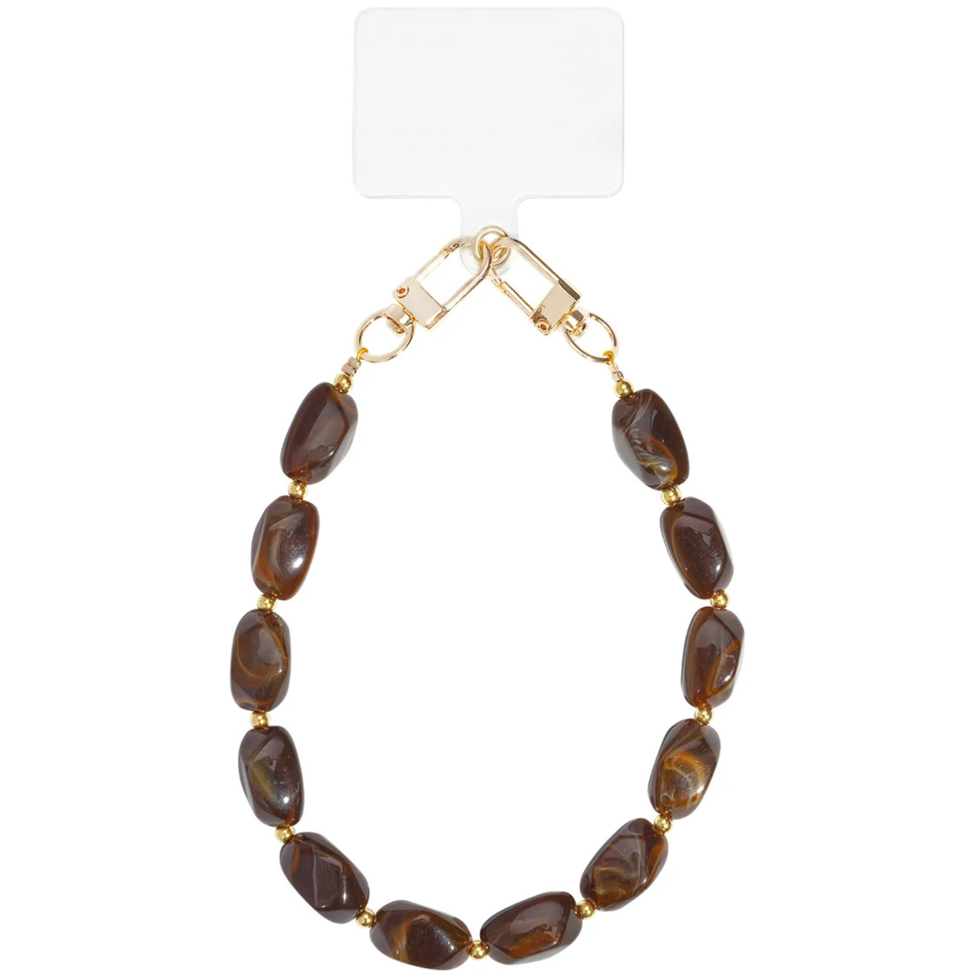 Telefoonkoord Kralen Deep Brown