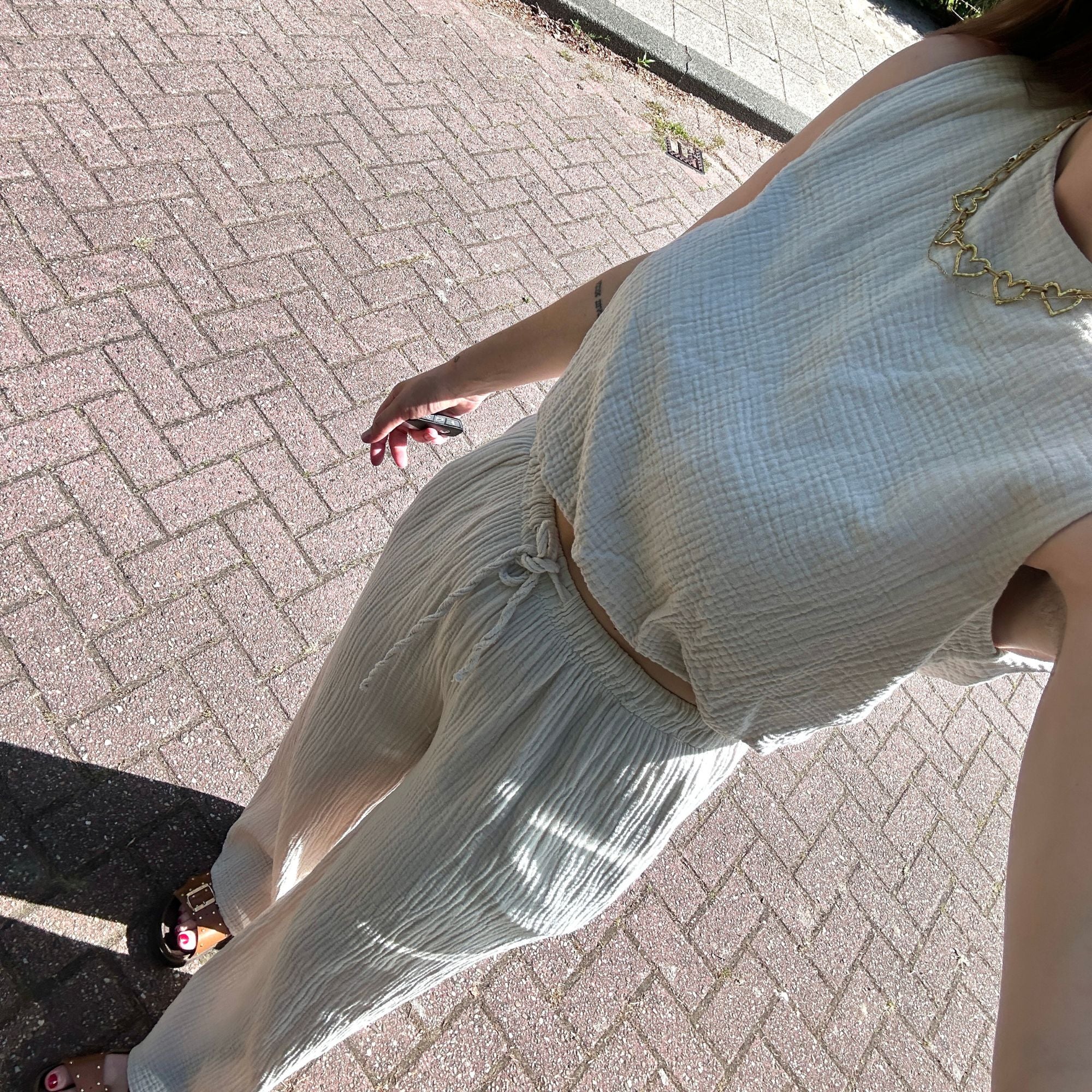 Sofie Two Piece Mousseline Sand | One Size