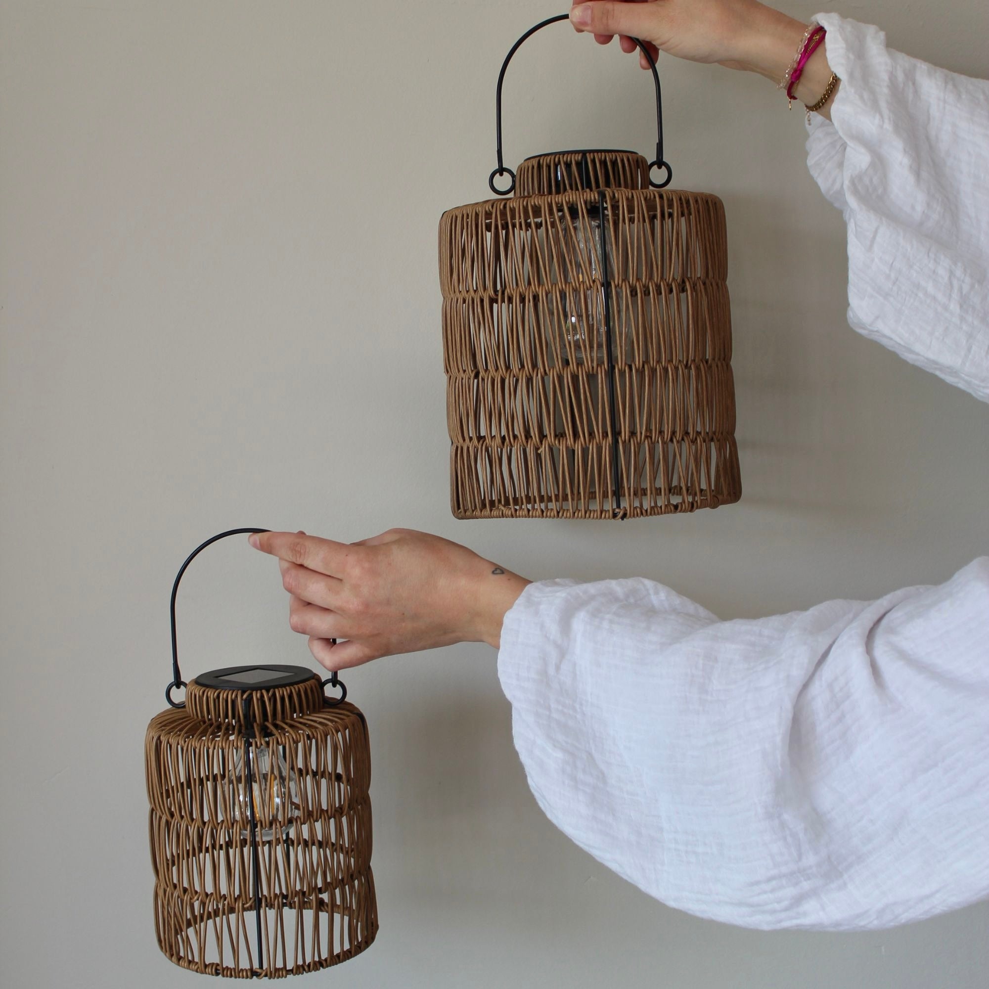 Solar Led Lamp Bruin | Maat S en M