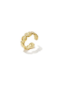 Ring Rosie goud verstelbare stainless steel ring met roosvormige details