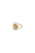 Gouden Ring Luna van stainless steel met zon maan design en rhinestones