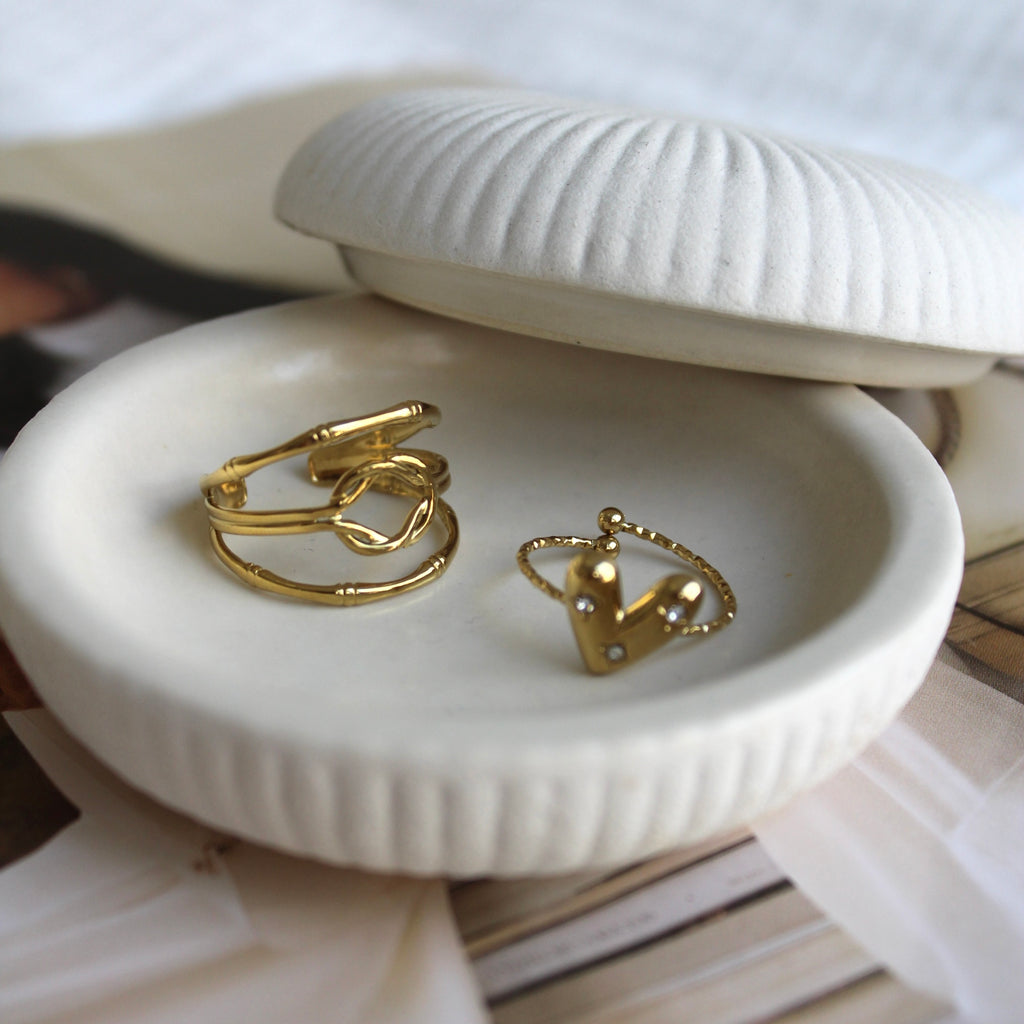 Ring Knoop Goud | Stainless Steel
