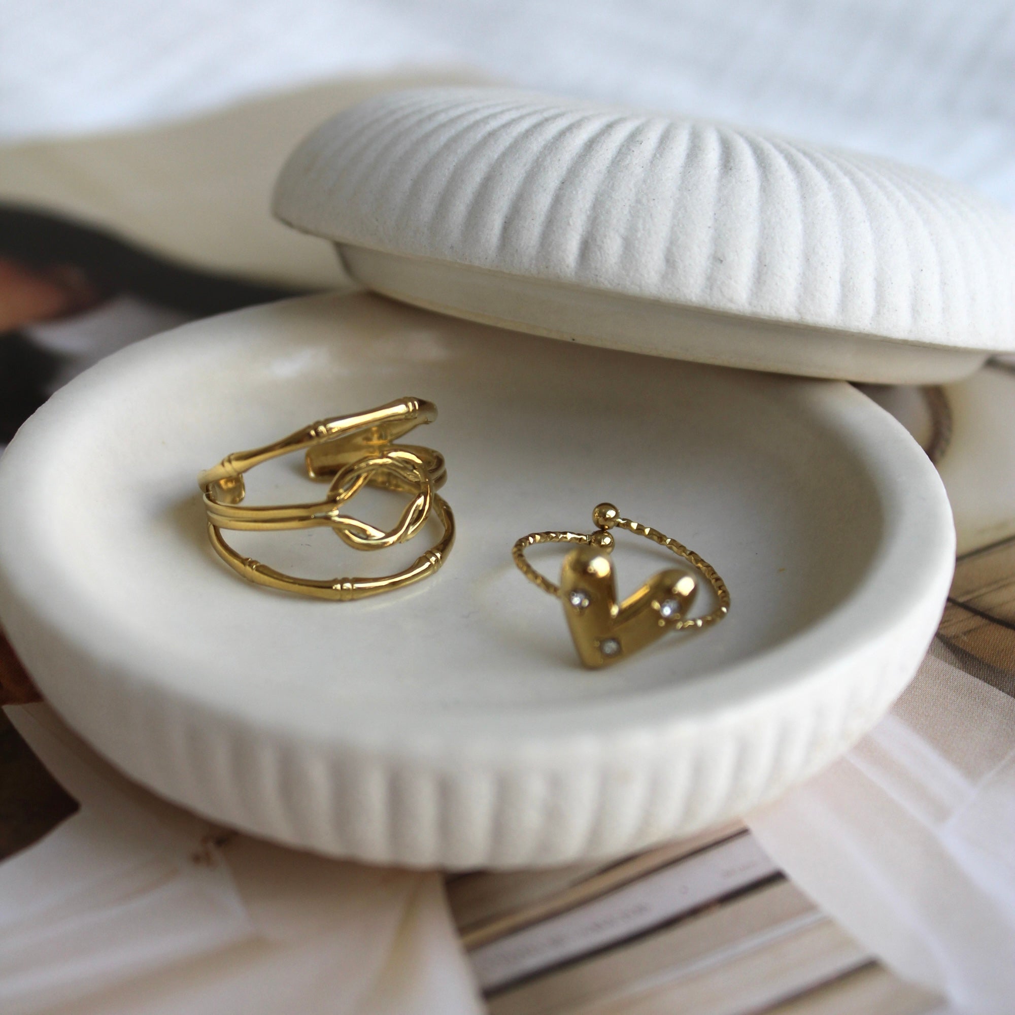 Ring Knoop Goud | Stainless Steel