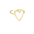 Ring Big Heart Goud | Stainless Steel