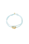 Verstelbare Armband Babyblauw | Goud Stainless Steel