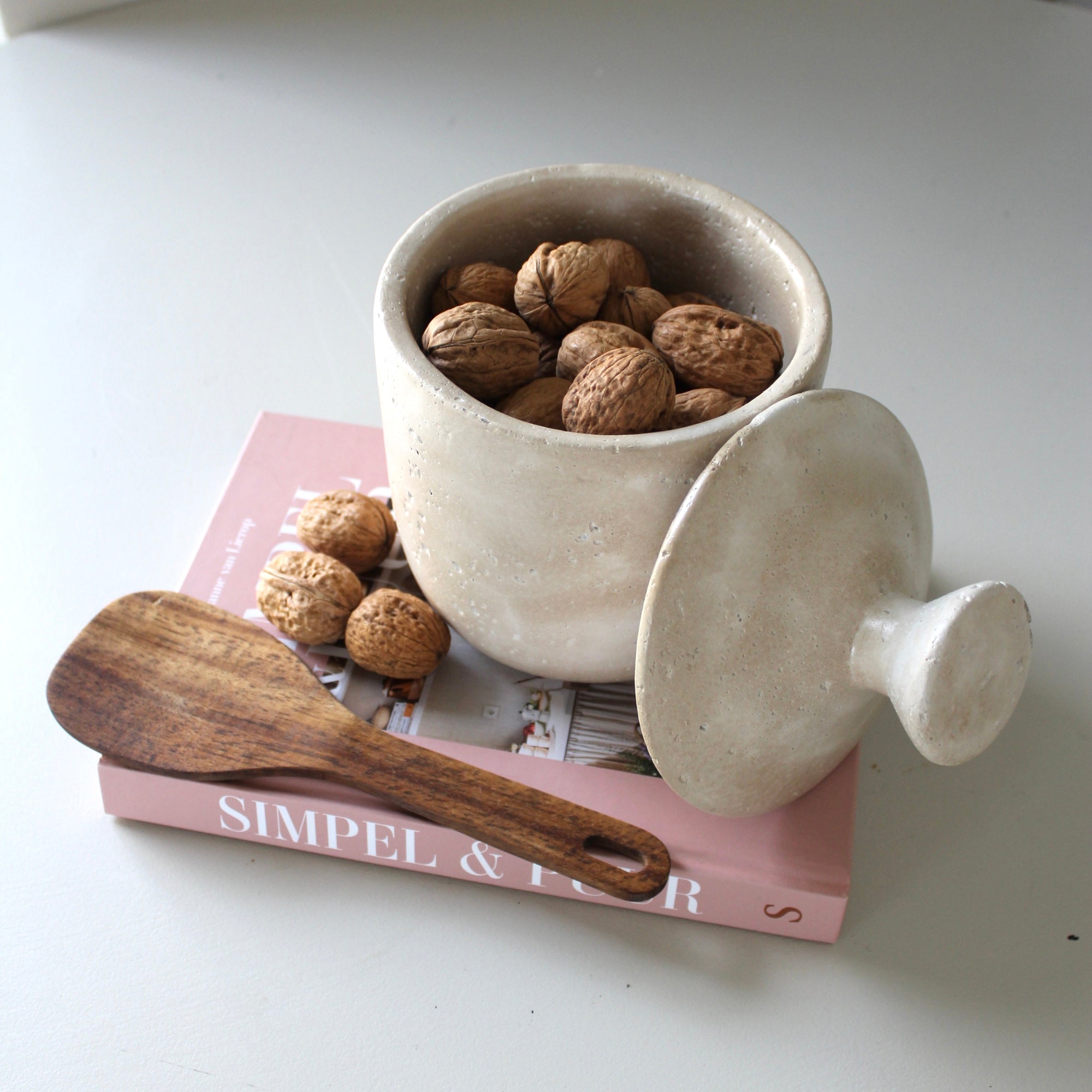 Keramieken Opbergpot met Deksel | Naturel Beige