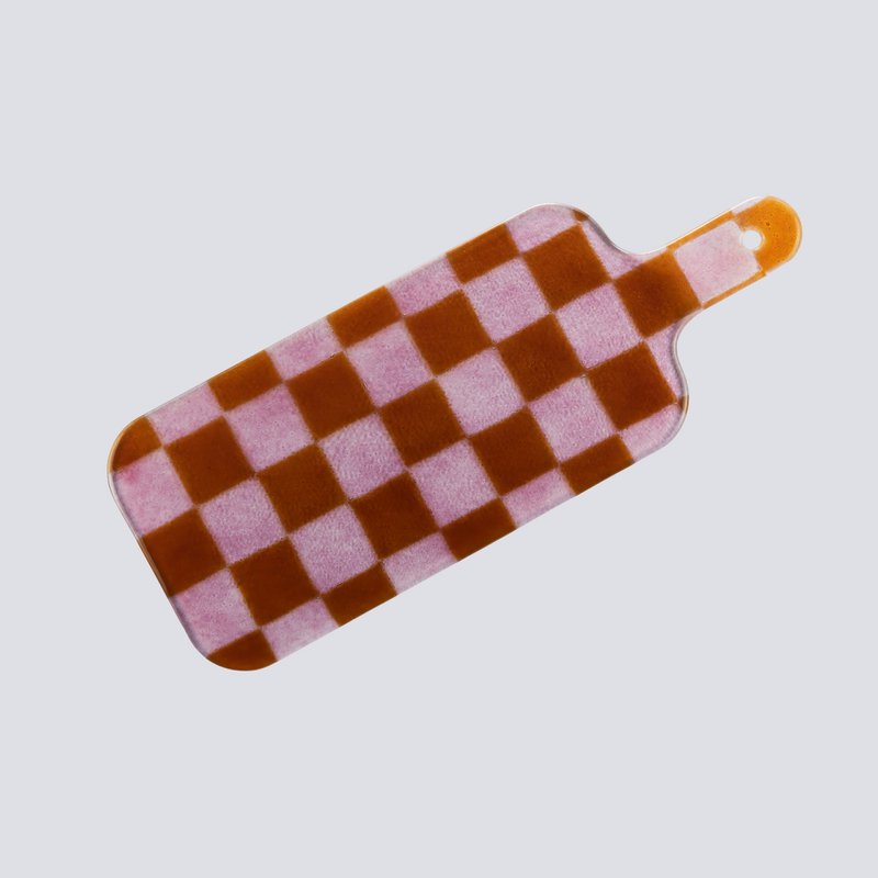 Pre order: Glazen Borrelplank 38 x 15 cm | Geblokt