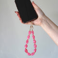 Telefoonkoord Kralen Deep Pink