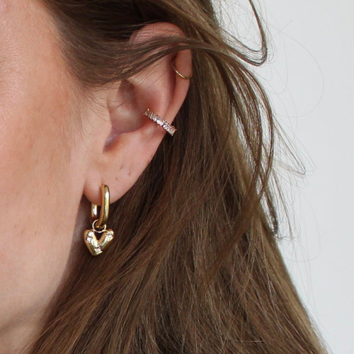 Gouden Earcuff Bold Sparkle | Stainless Steel
