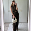 Sofie Two Piece Mousseline Bruin | One Size