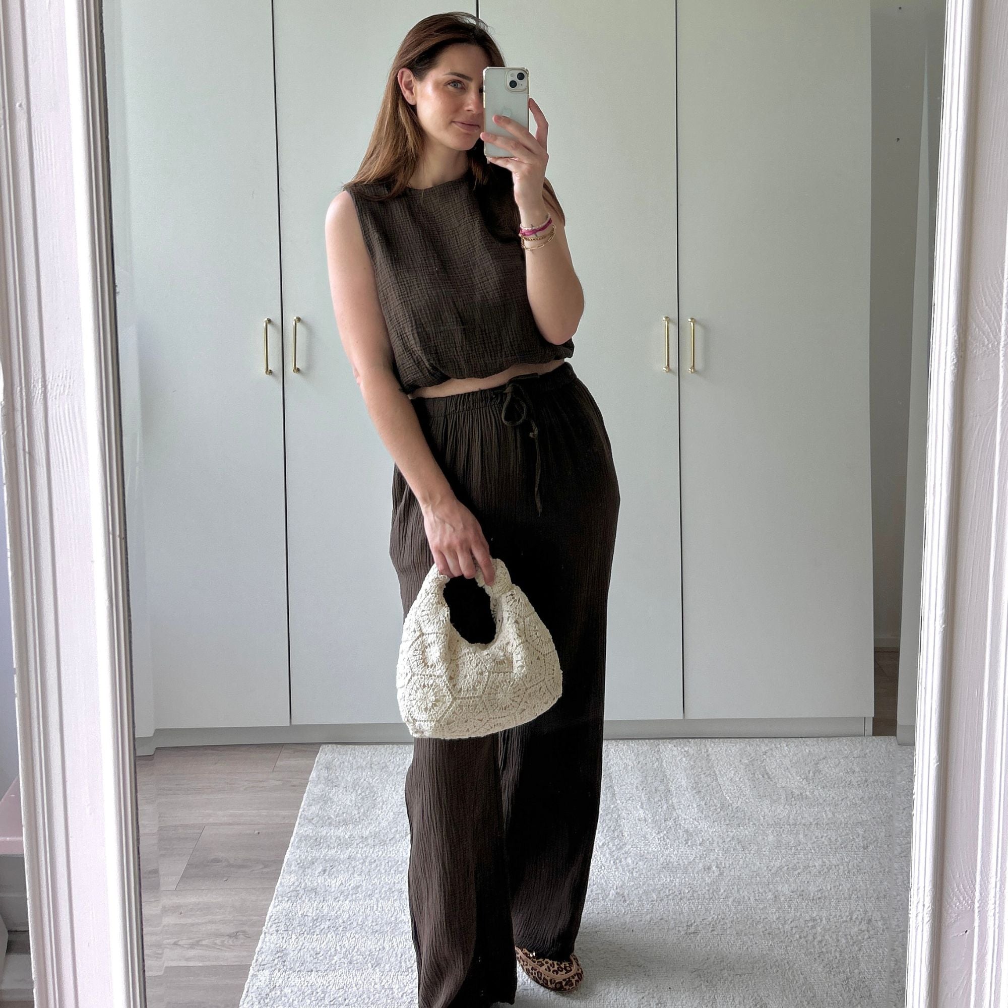 Sofie Two Piece Mousseline Bruin | One Size