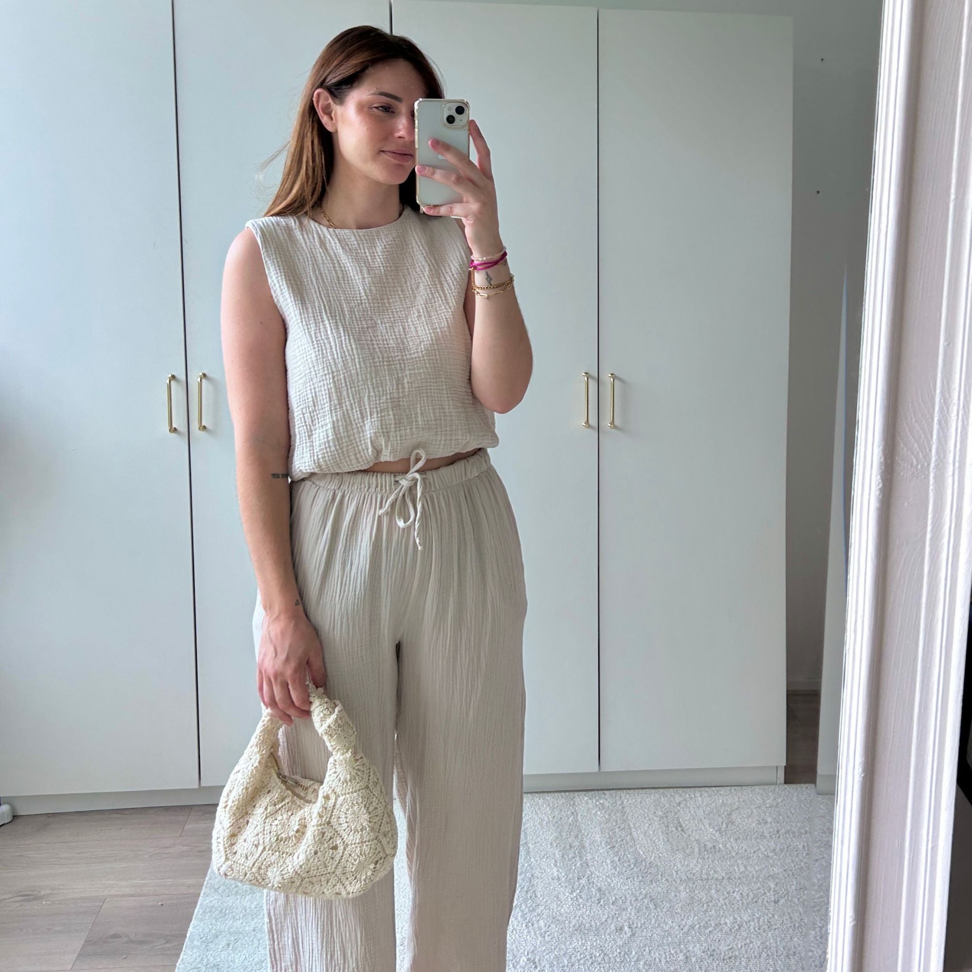 Sofie Two Piece Mousseline Sand | One Size