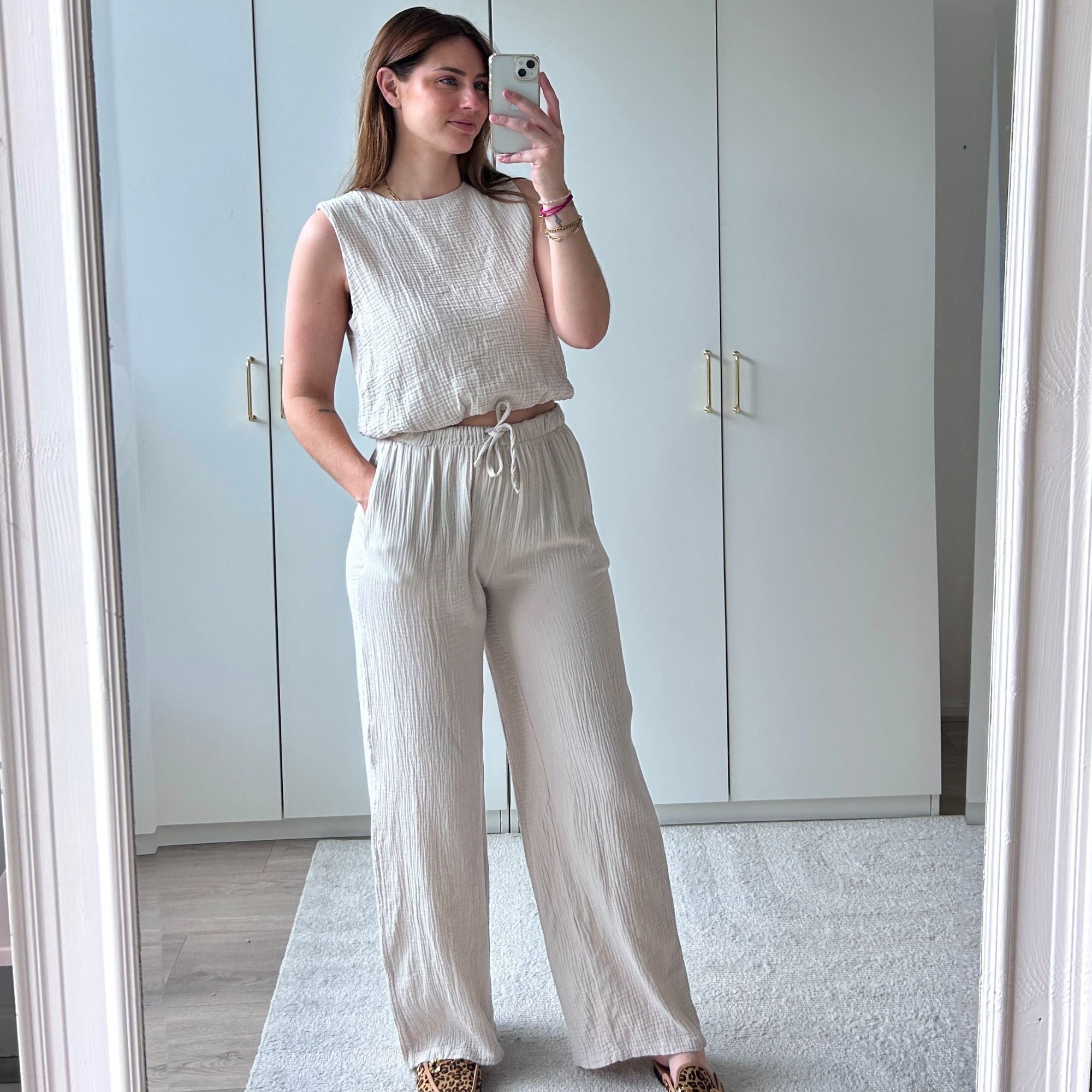 Sofie Two Piece Mousseline Sand | One Size
