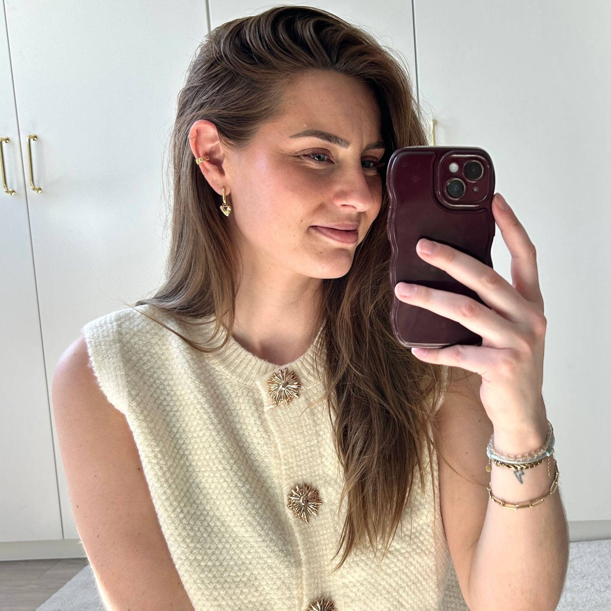 Gouden Earcuff Hart | Stainless Steel