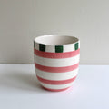 Mok Gestreept Roze en Groen