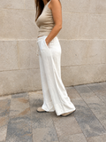Noah Wide Leg Broek | Beige