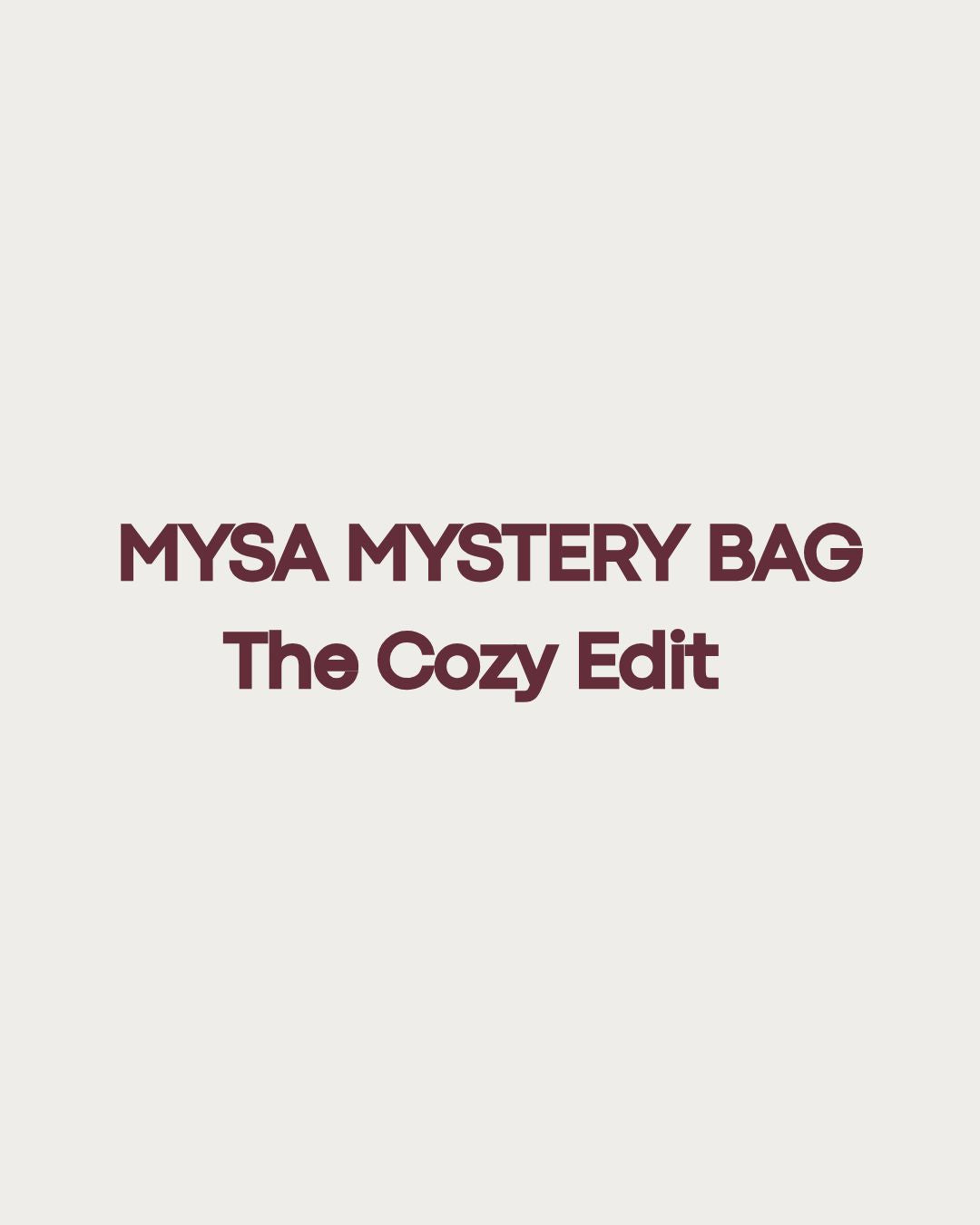 The Cozy Edit | Mystery Bag